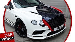 Bentley Continental Supersports wrapped Gloss Red and Metallic Black