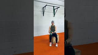 EXPRESS:  Seated Single Leg Kettlebell Heel Raise [front]