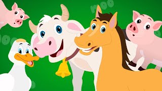 Old Macdonald Had A Farm, Animal Cartoon and Kids Rhymes