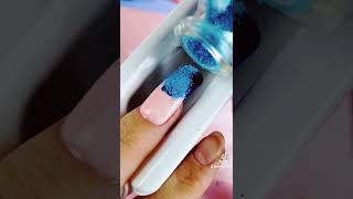 Hidden smile 💙 Glitter dump #nails #nailtutorial #acrylicnails #beautyhacks #satisfying