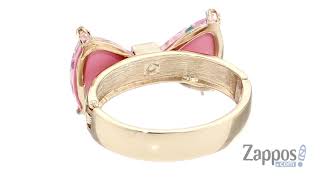 Betsey Johnson Bow Hinged Bangle Bracelet SKU: 9174069