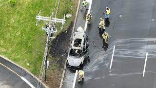 Mount Tabor Fire Department - Route 10 Vehicle Fire #5 - April-26-2022  (FULL RAW FOOTAGE)