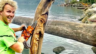 SECRET HIDDEN Beach WOOD Chainsaw  Carving