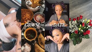 GRWM for a first date | makeup, bodycare, chit chat + mini vlog
