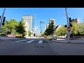 Bicycle ride from Lake of the Isles down the Nicollet Mall.