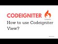 Codeigniter View tutorial for beginners