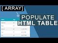 JSON Array to HTML Table  with Javascript