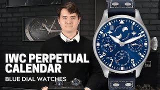 IWC Perpetual Calendar Blue Dial Watches - Pilot and Portuguese | SwissWatchExpo