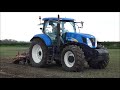 new holland t7040 tractor with opico sward lifter grassland subsoiler