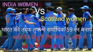 #india women vs scotland women highlights #icc under 19 women,s T20 worldcup
