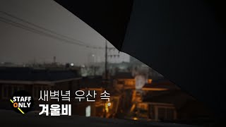 꿀잠비트 새벽녘 우산 속 겨울비 소리, 빗소리 ASMR, 1 Hours of Relaxing, Rain Sounds, Nature Sounds, Meditation