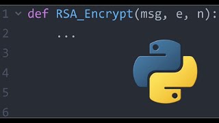 How to Encrypt with RSA using Python