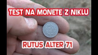 Rutus ALTER71 - Metal Detector -Test głębokości na 10 Gr. Moneta Niklowa