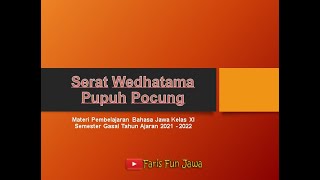 KELAS XI - Serat Wedhatama Pupuh Pocung