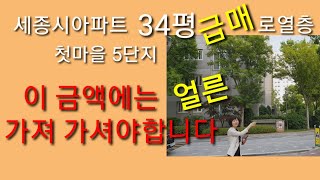 106.세종시아파트,첫마을5단지 34평 구조 평면 입지 소개