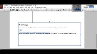 Tutorial 4: Cornell Notes Part 3
