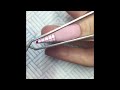 acrylic nails application filing pink and white cjp