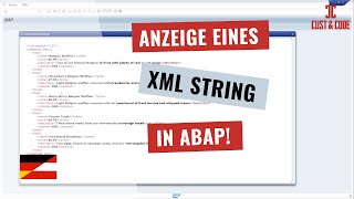 Anzeige eines XML String in ABAP [deutsch]