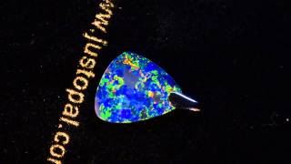 4.15 CARATS GENUINE AUSTRALIAN FIERY OPAL SOLID 18K WHITE GOLD PENDANT m12108