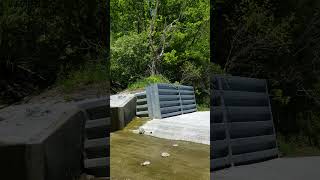 Incredibly Dangerous Flood Water Safely Discharged into  Dam Spillway