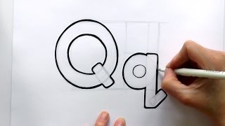 How to Draw a Cartoon Letter Q and q