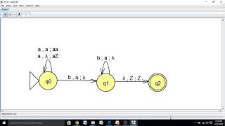 PDA to accept equal number of a's followed by b's