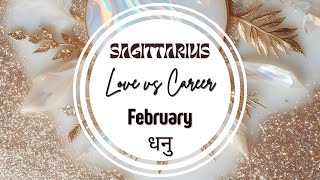 Sagittarius ♐️ धनु राशि February Love vs Career Predictions✨ Yes/No, Timings, Guidance Hindi Tarot🌷