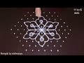 trendy door step rangoli kolam flower design 11 6 dots chukkala muggulu for festival ramrangoli