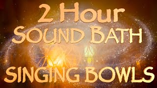 2 hour Singing Bowl Healing Sound Bath - No Talking - Crystal Singing bowls