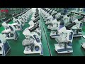 production line of swift 380b 40x 2500x binocular lab compound microscope w 3d mechanical stage led