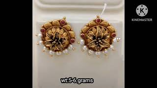 5-6.grams simple stud daily wear earrings designs collections.