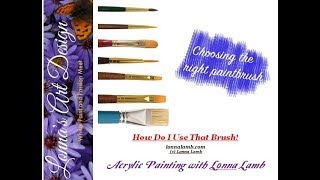 Beginner Acrylic Painting Tutorial How to use different brushes