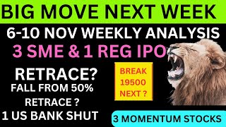 6-10 NOV 2023 NEXT WEEK MARKET TREND💥US BANK SHUTDOWN💥NIFTY RETRACE SOON? 💥MOMENTUM STOCKS BIG NEWS