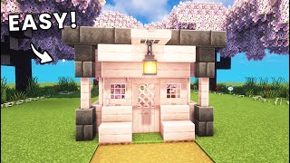 Minecraft: How to Build a Starter House Tutorial (Easy) I Cherry Blossom