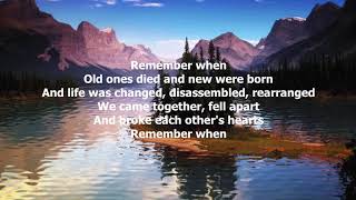 Remember When by Alan Jackson (with lyrics)