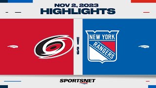 NHL Highlights | Hurricanes vs. Rangers - November 2, 2023
