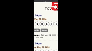 DC LOTTERY PICK 3 /4/5