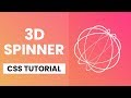 3D Spinner Animation CSS | CSS 3D Animation | CSS Tutorial