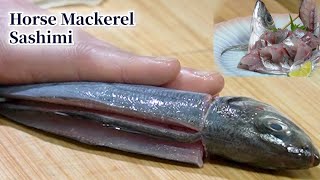 [Sashimi] Horse Mackerel into Sashimi and Arrange it in its Original Shape