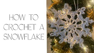 How to crochet a snowflake | easy crochet snowflake pattern beginner friendly