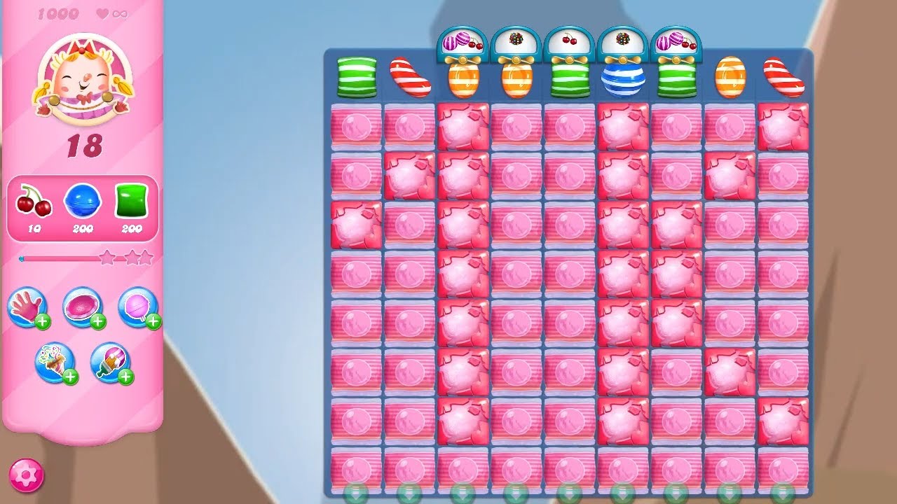 Candy Crush Saga LEVEL 1000 NO BOOSTERS (selective Redesign) - YouTube