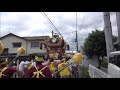 生矢神社宵宮　亀山村練り（令和元年１０月１２日）