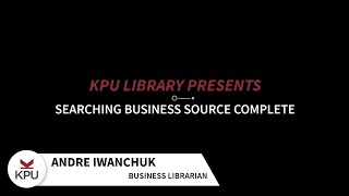 Searching Business Source Complete
