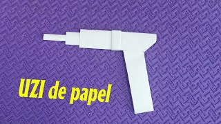 Origami armas uzi | Como fazer uma arma de papel fácil