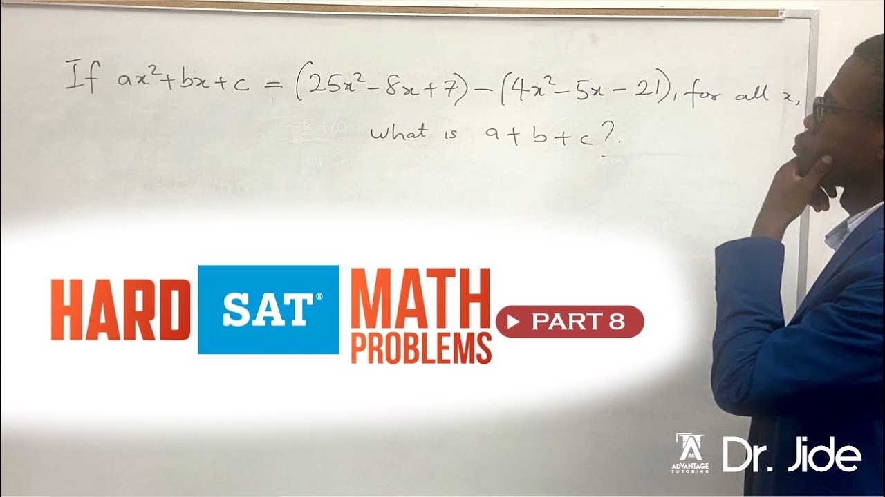 Solve Some HARD SAT Math Questions (Part 8) - YouTube