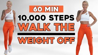 10000 STEPS IN 60 MIN | High Intense Walking Workout to Lose Fat | Dancy, Full Body, Knee Friendly