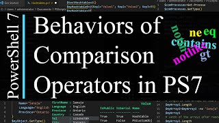 PowerShell 7 Tutorial 14: Comparison Operators - in depth explanation