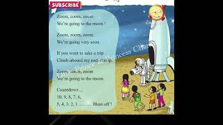 Zoom Zoom Zoom We’re going to the moon 2nd Std English Poem with Lyrics | Nursery Rhymes |#shorts 👍
