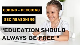 Ssc Reasoning CODING decoding questions | How to solve Coding Decoding questions