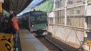 JR東日本E233系2000番台東マト18編成805K常磐線各駅停車我孫子行き亀有駅(JL20)8時55分到着